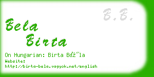 bela birta business card